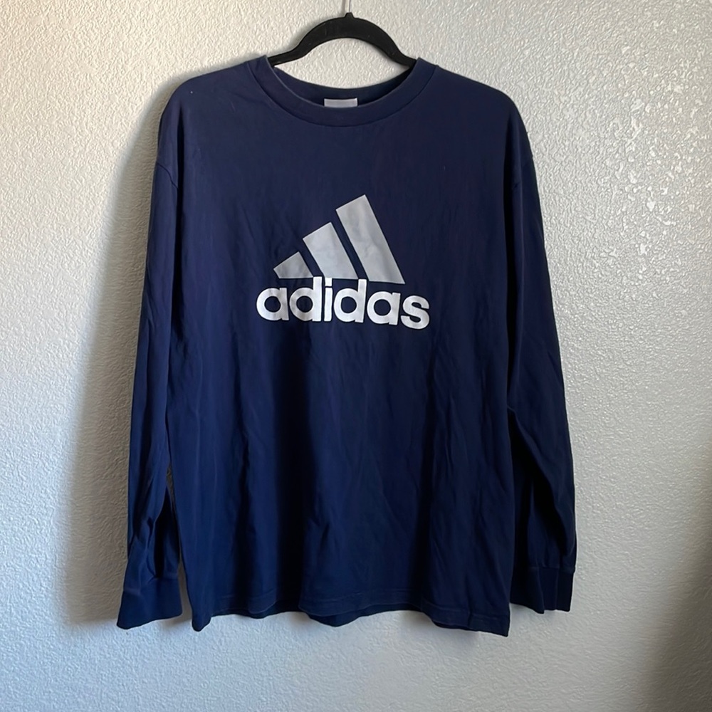 Mens Adidas Graphic Long Sleeve Tee Shirt - Picture 1 of 5